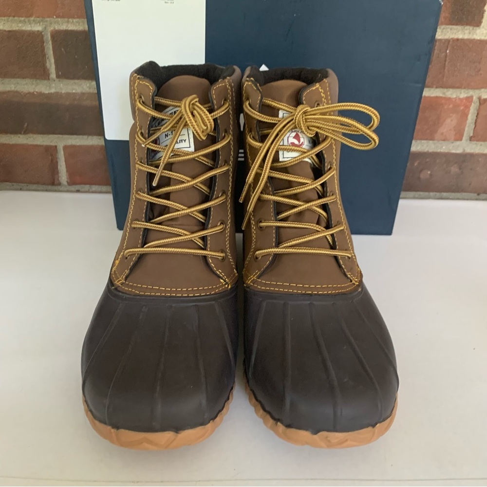 Aleader Mens Waterproof Duck Ankle Boots Lace Up US 10 M NEW - Picture 2 of 9
